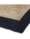 Tapis en jute - Bord noir - 120 x 170 cm