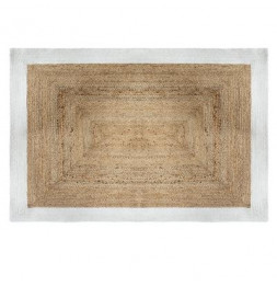 Tapis en jute - Bord blanc - 120 x 170 cm