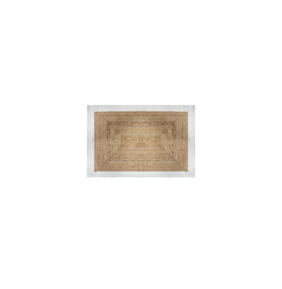 Tapis en jute - Bord blanc - 120 x 170 cm