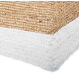 Tapis en jute - Bord blanc - 120 x 170 cm