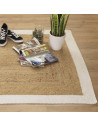 Tapis en jute - Bord blanc - 120 x 170 cm