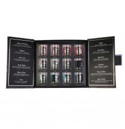 Coffret de 12 bougies parfumées en verre