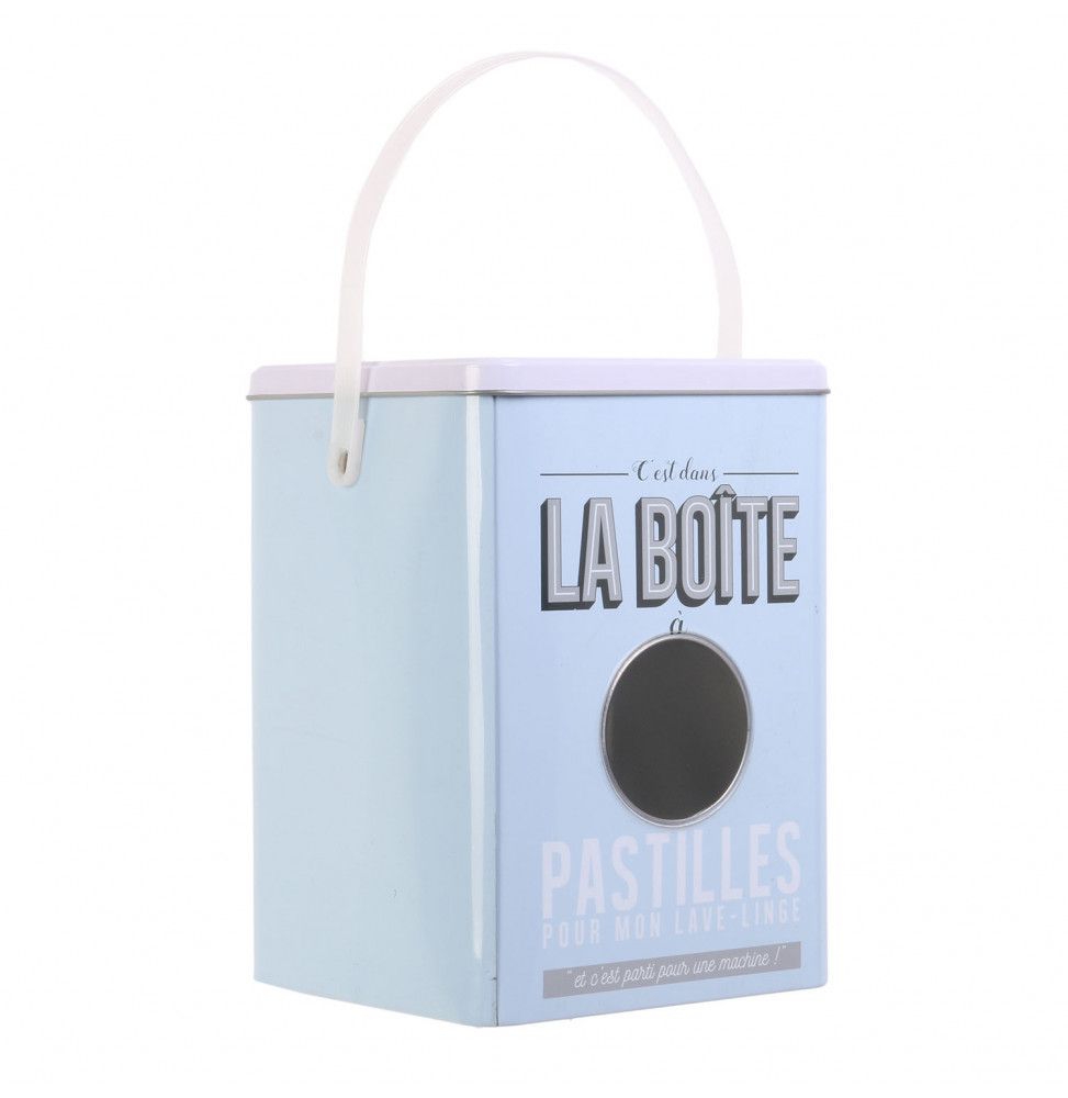 Boîte de rangement - Boîte à lessive - Bleu pastel