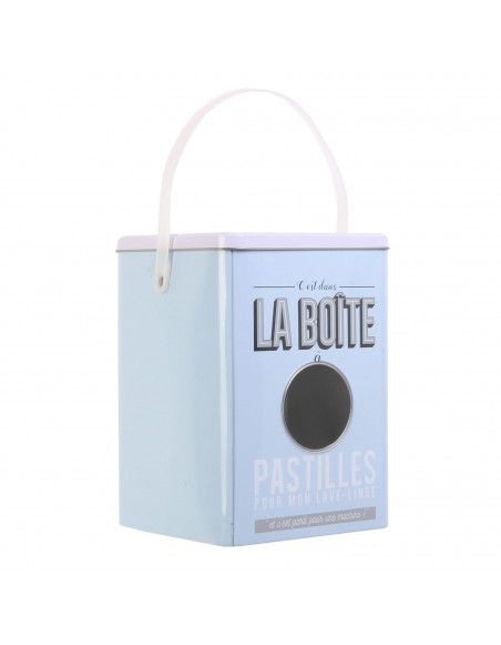 Boîte de rangement - Boîte à lessive - Bleu pastel