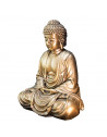 Statuette décorative Bouddha - L 10 x l 10 x H 20 cm - Doré