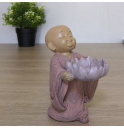 Statuette bougeoir Bouddha 1 - L 11,5 x l 7,5 x H 13 cm