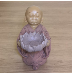 Statuette bougeoir Bouddha 1 - L 11,5 x l 7,5 x H 13 cm