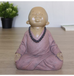 Statuette zen Bouddha 2 - L 11,3 x l 10 x H 13,7 cm