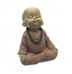 Statuette zen Bouddha 2 - L 11,3 x l 10 x H 13,7 cm