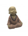 Statuette zen Bouddha 2 - L 11,3 x l 10 x H 13,7 cm