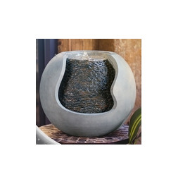 Fontaine moderne Andy ronde - Gris - H 27 x L 36 x l 31 cm