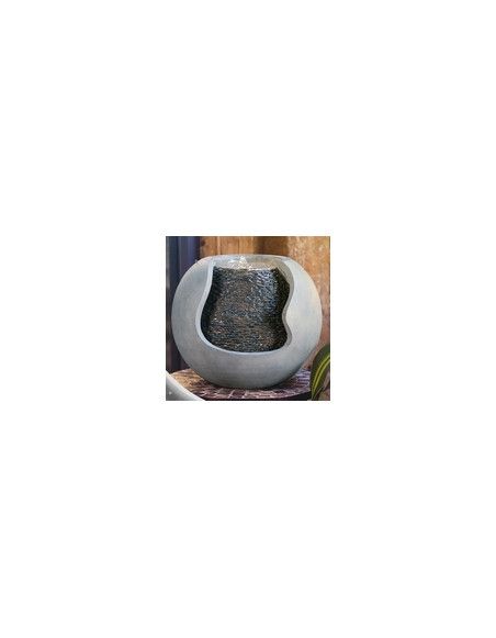 Fontaine moderne Andy ronde - Gris - H 27 x L 36 x l 31 cm