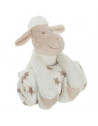 Doudou mouton + plaid - L 75 x l 100 cm - Blanc
