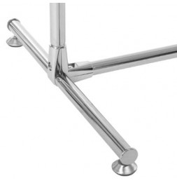 Portant à vêtements Achille en inox - L 114 / 190 x P 52 x H 101 / 172 cm