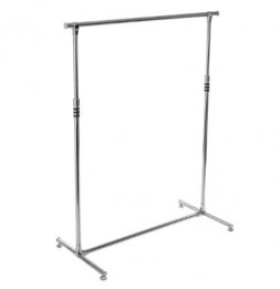 Portant à vêtements Achille en inox - L 114 / 190 x P 52 x H 101 / 172 cm