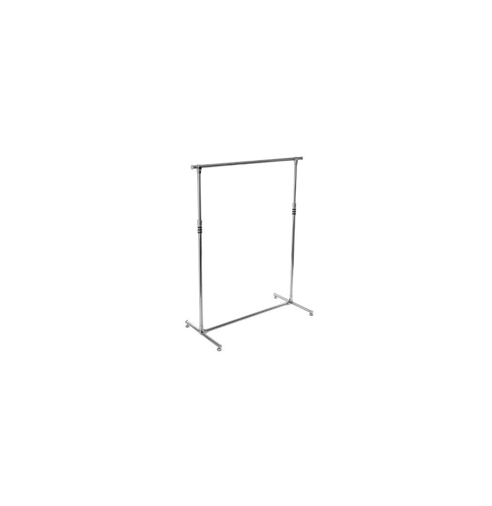 Portant à vêtements Achille en inox - L 114 / 190 x P 52 x H 101 / 172 cm