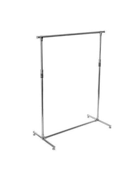 Portant à vêtements Achille en inox - L 114 / 190 x P 52 x H 101 / 172 cm