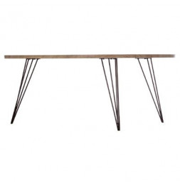 Table basse Neile - L 112 x l 80 x H 40 cm - Marron