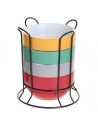 Set de 4 bols sur rack - 50 cl - Faïence et porcelaine