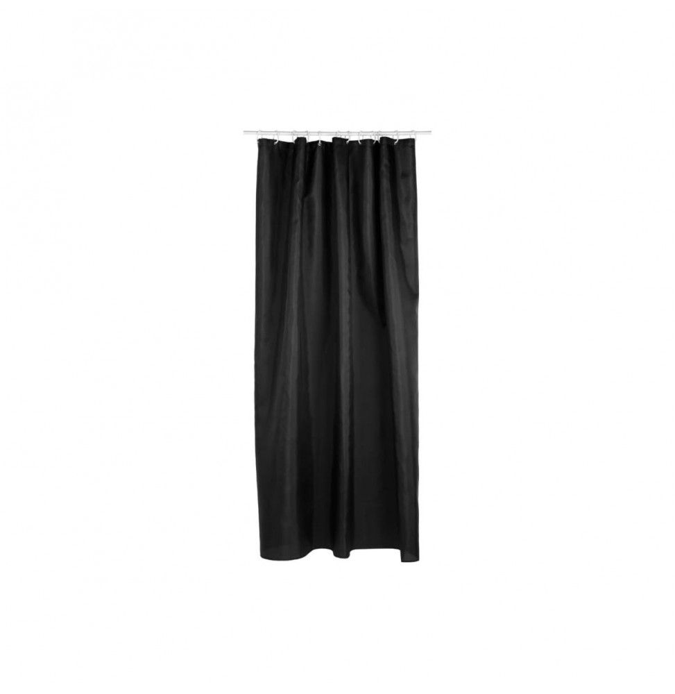 Rideau de douche - Polyester - 180 x 200 cm - Noir