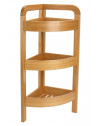 Etagère d'angle en bambou à 3 niveaux - Meuble de rangement