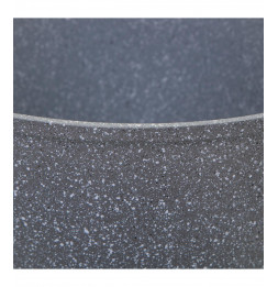 Casserole en aluminium - D. 16 cm - Effet pierre grise