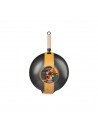 Wok en acier  - D. 35 cm - Manche en bois