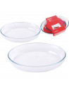 Lot de 2 plats ovales de cuisson en verre