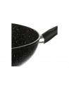 Wok en aluminium - D. 28 cm - Effet pierre noire