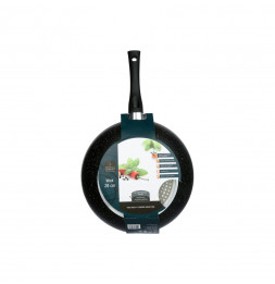 Wok en aluminium - D. 28 cm - Effet pierre noire