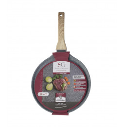 Crêpière en aluminium - D. 28 cm - Effet pierre grise