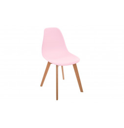 Chaise rose scandinave...