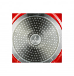 Poêle en aluminium - D. 24 cm - À induction - Rouge