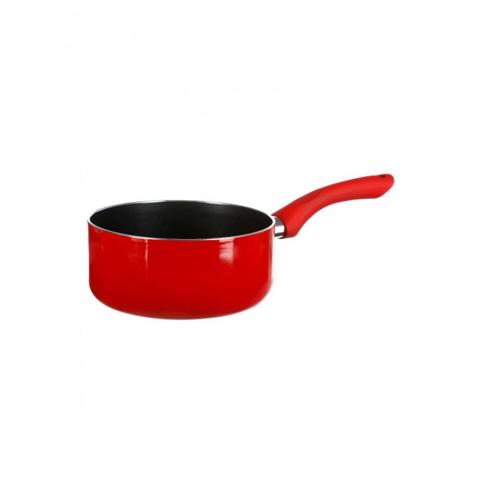 Casserole en aluminium - D. 18 cm - À induction - Rouge