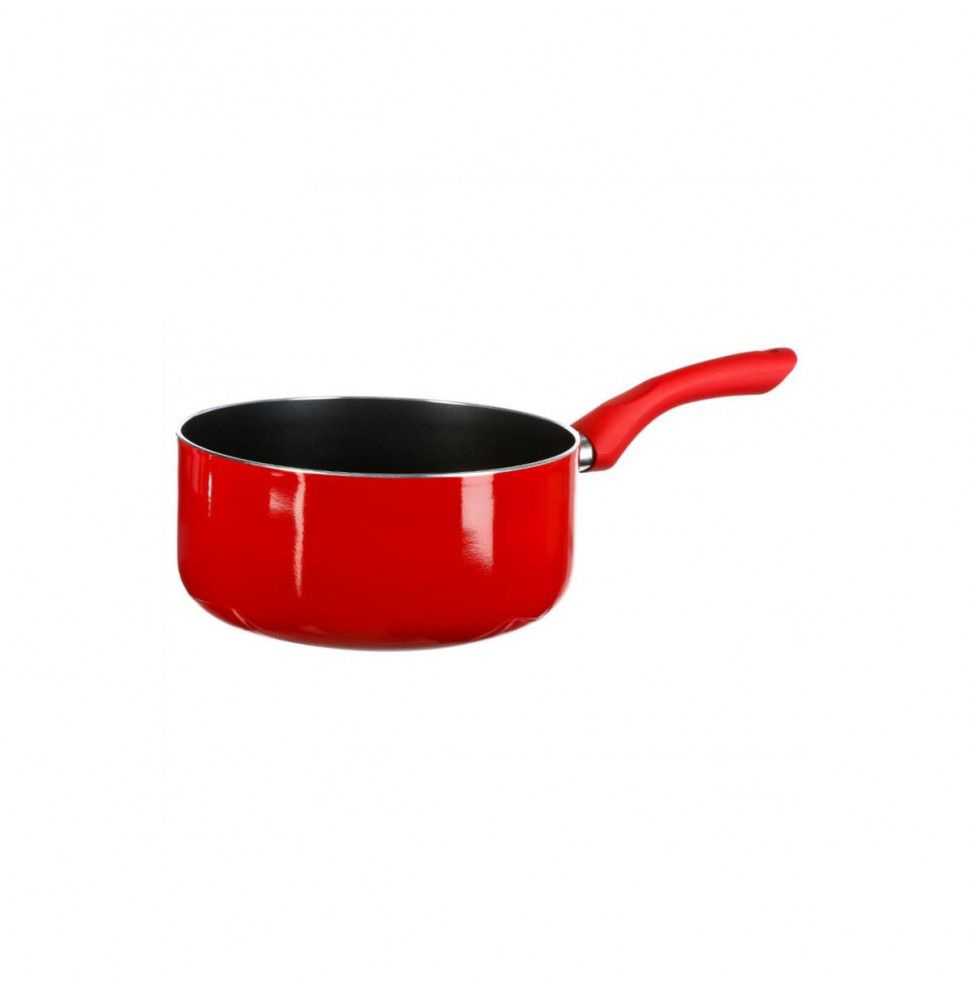 Casserole en aluminium - D. 20 cm - À induction - Rouge