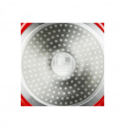 Casserole en aluminium - D. 20 cm - À induction - Rouge