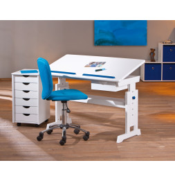 Bureau pour enfant avec plateau inclinable - Baru - Meuble rose ou bleu