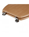 Abattant WC effet bambou - L 45 x l 37 x H 5,5 cm - Marron