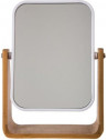 Miroir en bambou Epuréo - L 16 x P 6 x H 22 cm - Blanc