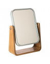 Miroir en bambou Epuréo - L 16 x P 6 x H 22 cm - Blanc