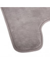 Tapis ultra doux contour WC - L 48 x l 48 cm - Taupe