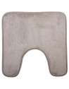 Tapis ultra doux contour WC - L 48 x l 48 cm - Taupe