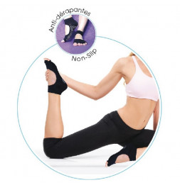Chaussettes yoga - Taille unique - Antidérapante