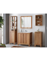 Ensemble meuble vasque + miroir - Bois - 80 cm - Classic Oak