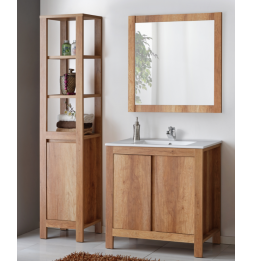 Ensemble meubles de salle de bain complet - Bois - 60 cm - Classic Oak