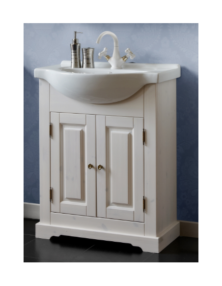 Ensemble meuble vasque de salle de bain - Bois - 65 cm - Romantic nowy