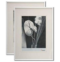 Lot de 2 cadres photo Galeria - 40 x 50 cm - Blanc