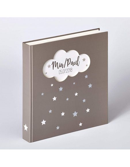 Album photo de naissance Magical - 30,5 x 28 cm - Taupe