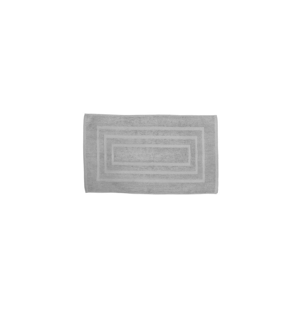 Tapis de bain 100% coton - 50 x 85 cm - Gris clair