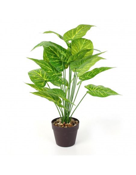 Plante artificielle en pot - D 13 x H 55 cm - Vert